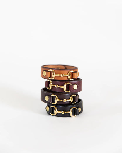 Leather Horse Bit Bracelet