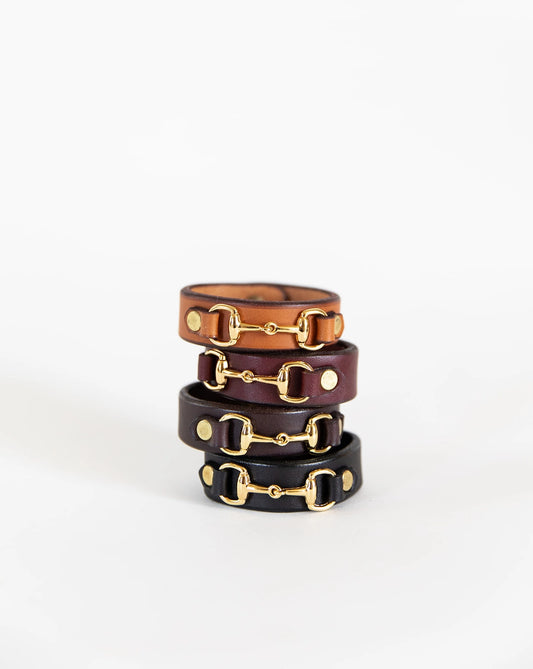 Leather Horse Bit Bracelet
