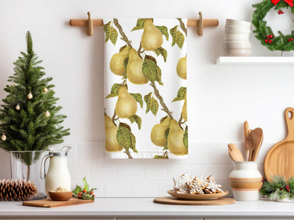 Linen Tea Towel // Pears