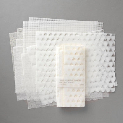 Wacca Washi Wrapping Paper Set // Ivory & White