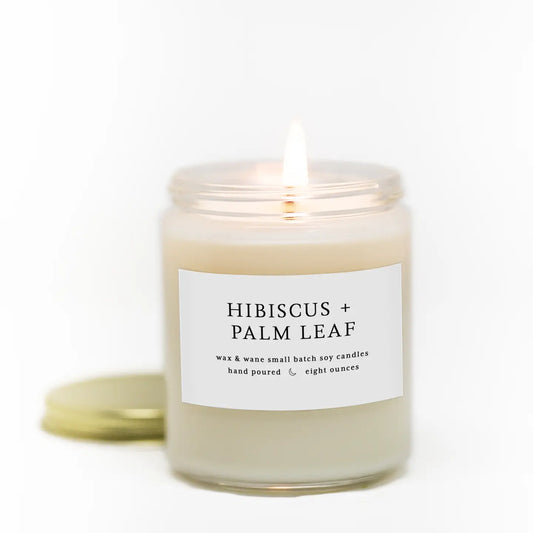 Wax & Wane Candles // Hibiscus Palm Leaf