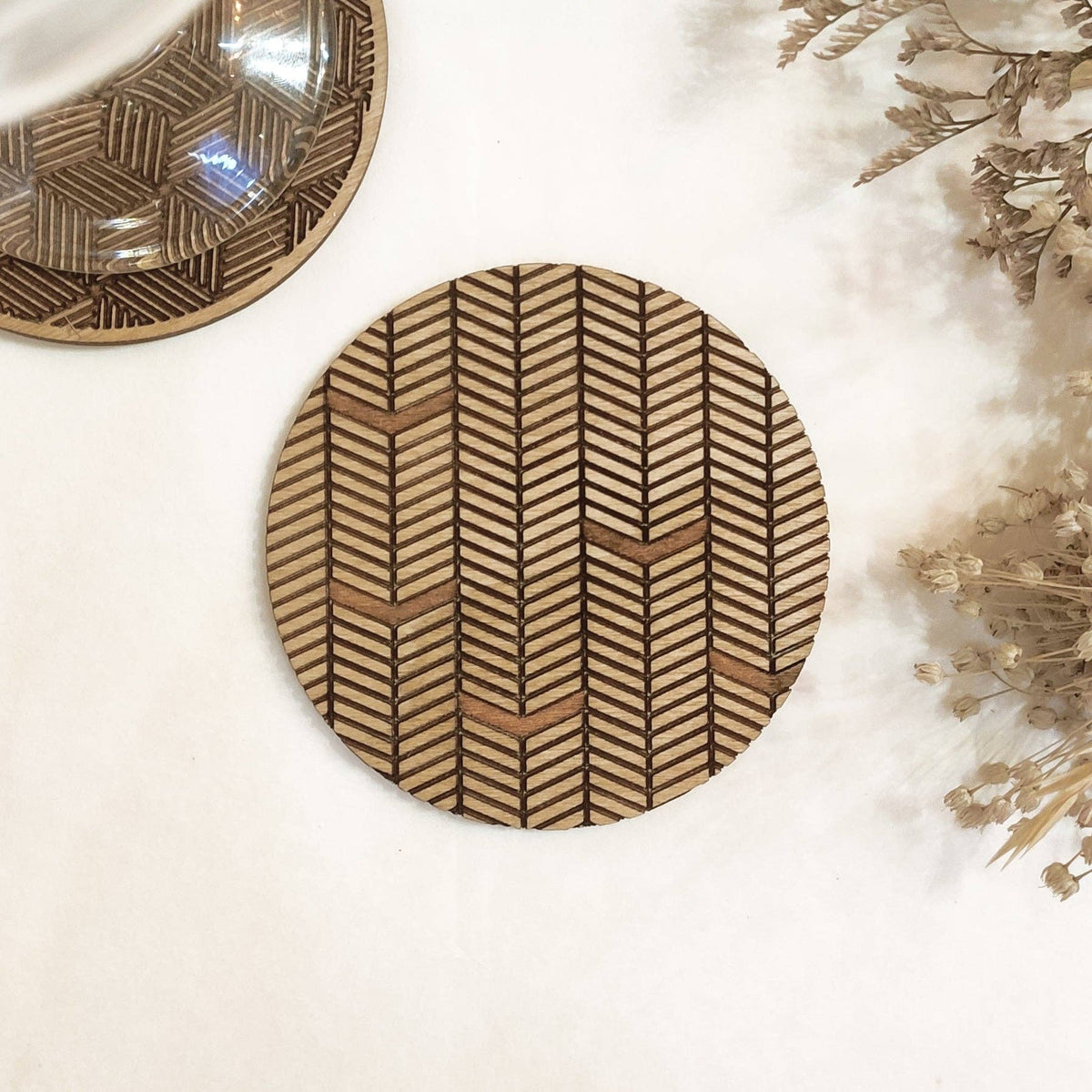Studio Rima // Geometric Wooden Coasters (Set of 4)