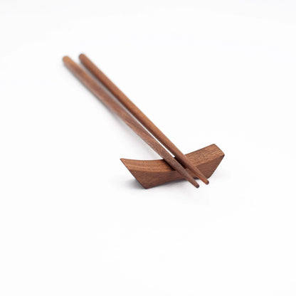 J Brody & Co // Walnut Chopsticks and Rest Set