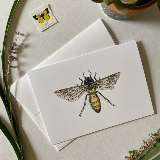 Watercolor Greeting Card / "Honey Bee"