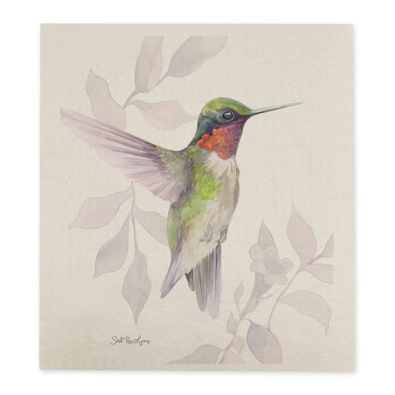 Swedish Dishcloth / "Ruby-Throated Hummingbird"