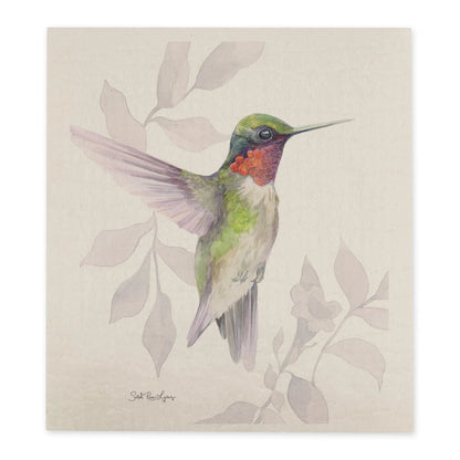 Swedish Dishcloth / "Ruby-Throated Hummingbird"