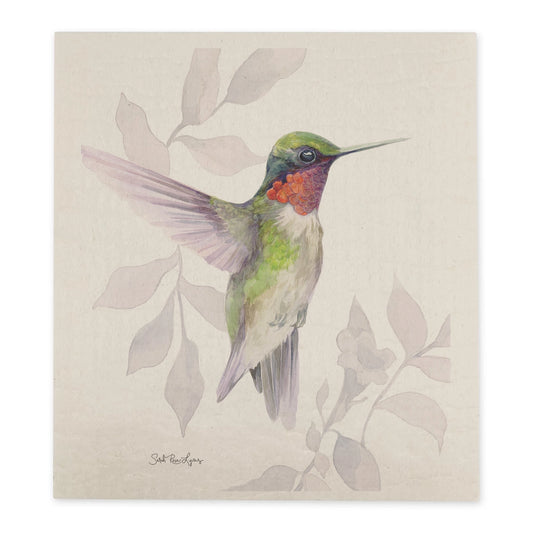 Swedish Dishcloth / "Ruby-Throated Hummingbird"