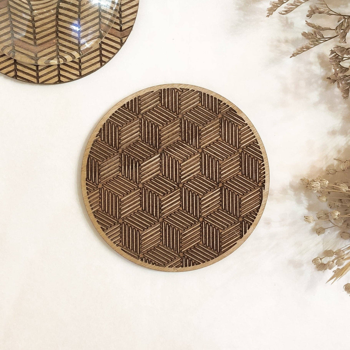 Studio Rima // Geometric Wooden Coasters (Set of 4)