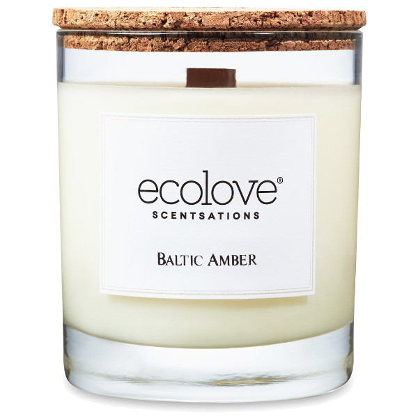 NEW Ecolove Baltic Amber Candle (Single Wick)