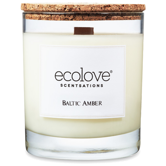NEW Ecolove Baltic Amber Candle (Single Wick)