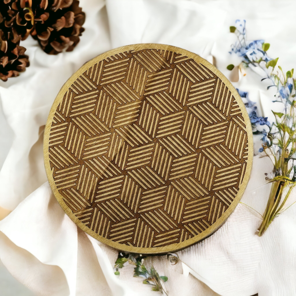 Studio Rima // Geometric Wood Trivet 1