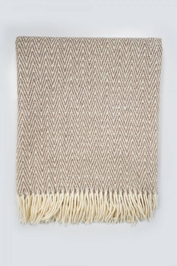 CHICoração Wool Blanket | "Thorn" Beige
