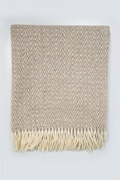 CHICoração Wool Blanket | "Thorn" Beige