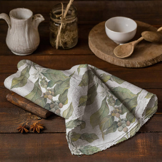 Linen Tea Towel // Coffee Arabica