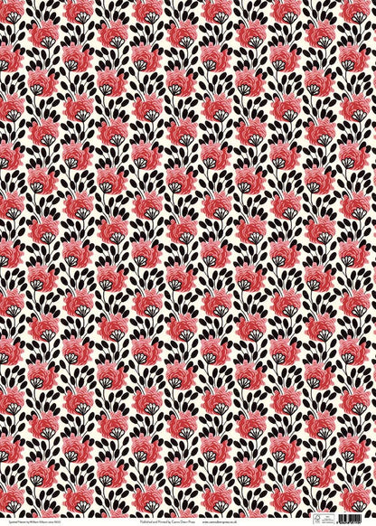 Canns Down Press Wrapping Paper: "Spotted Flowers"