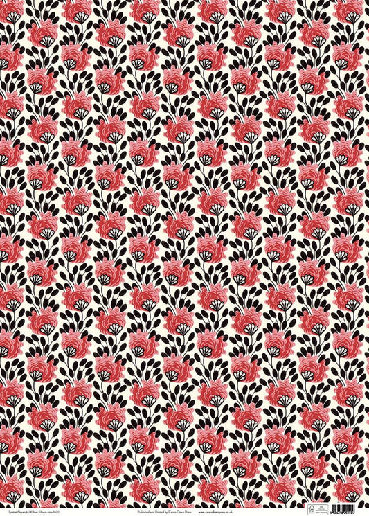 Canns Down Press Wrapping Paper: "Spotted Flowers"