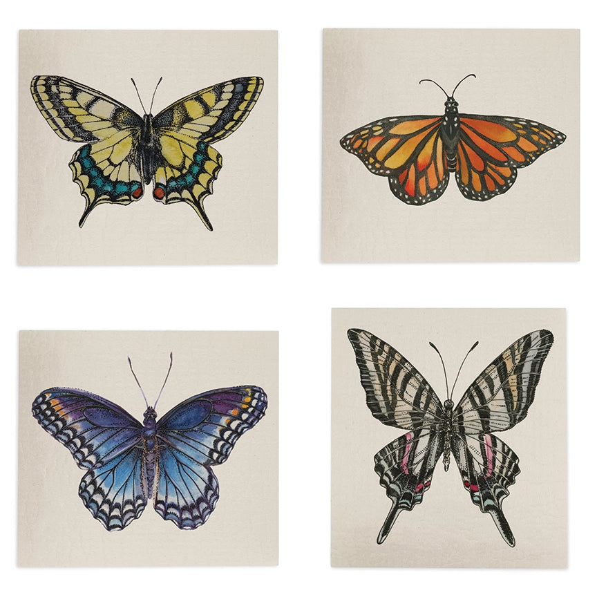 Swedish Dishcloth / "Zebra Swallowtail Butterfly"