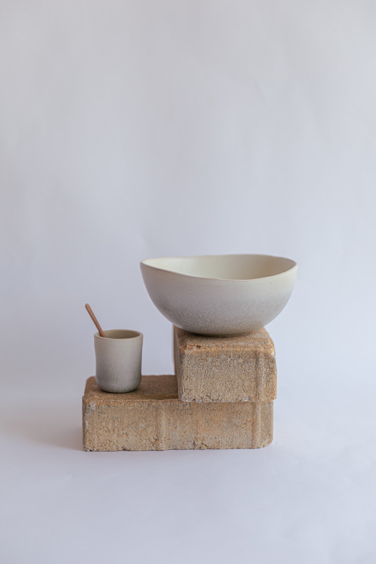 San Pi Stoneware Bowls Set (Gray Degradé)