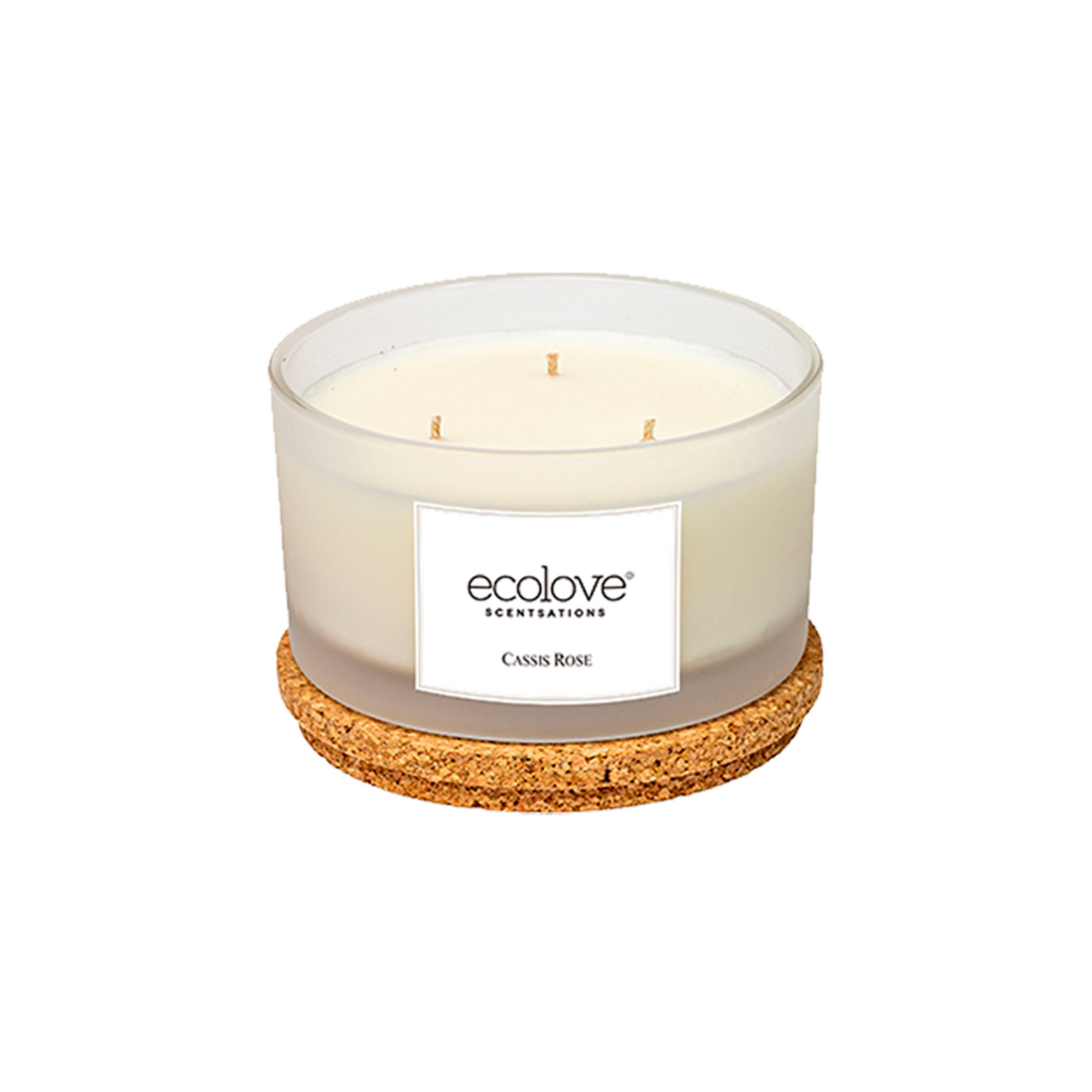 Ecolove 3-Wick Cassis Rose Candle