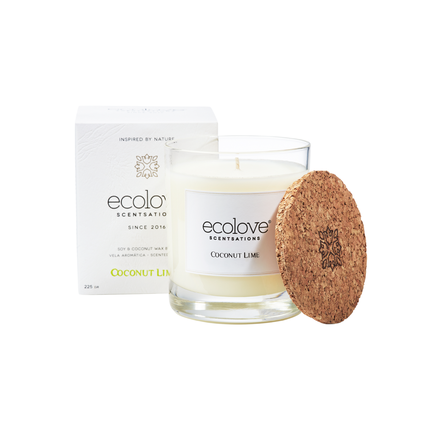 Ecolove Coconut Lime Candle (Single Wick)