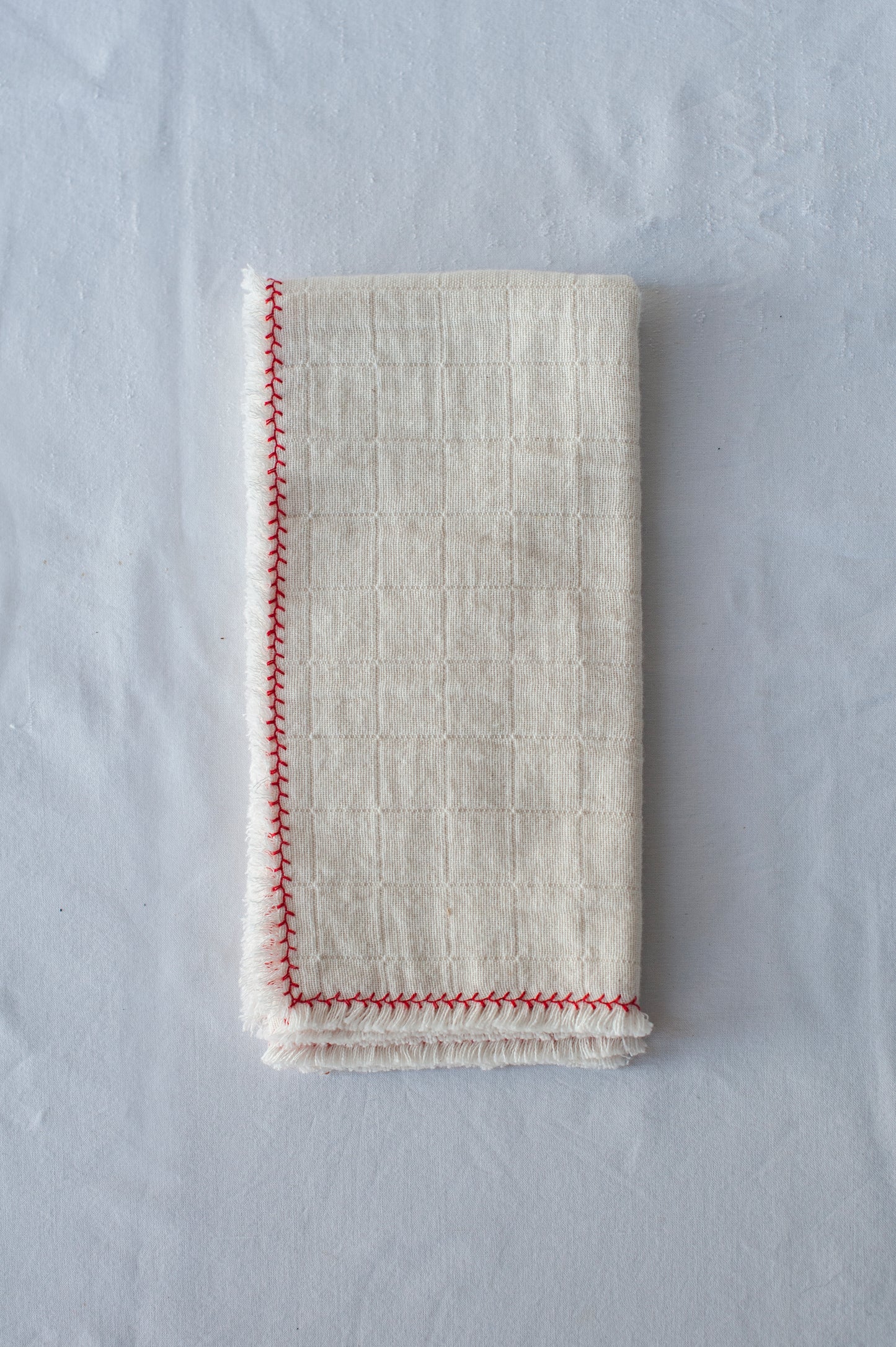 BICLA // Set of 2 Natural Napkins With Red Branch