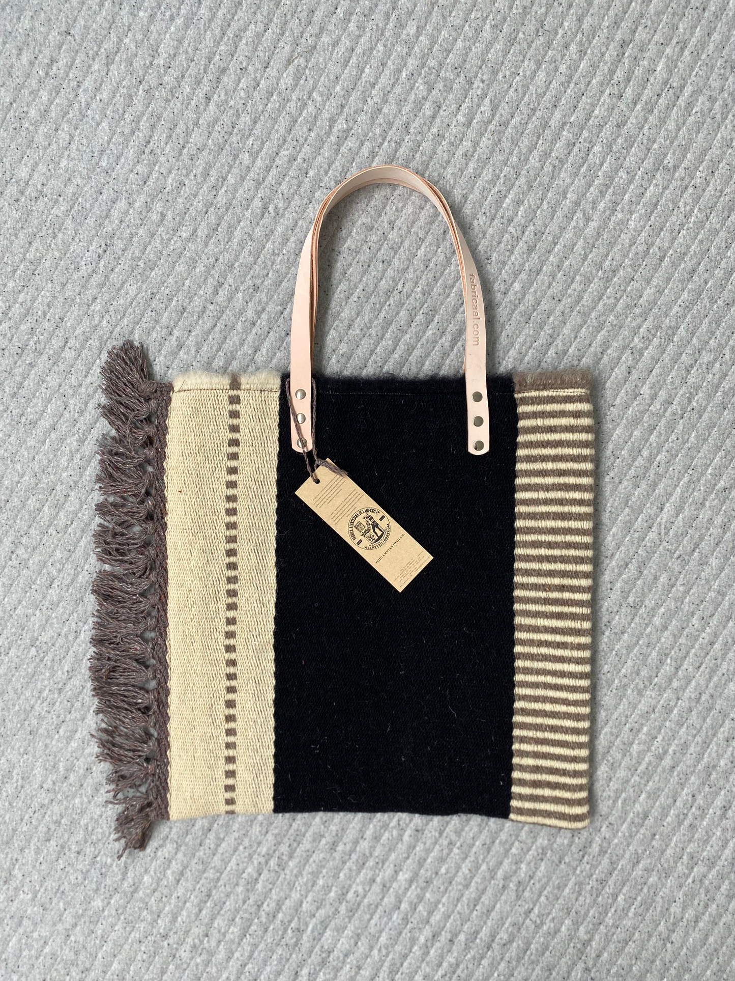 FABRICAAL // Leather & Fringe Large Handbag "Gil"