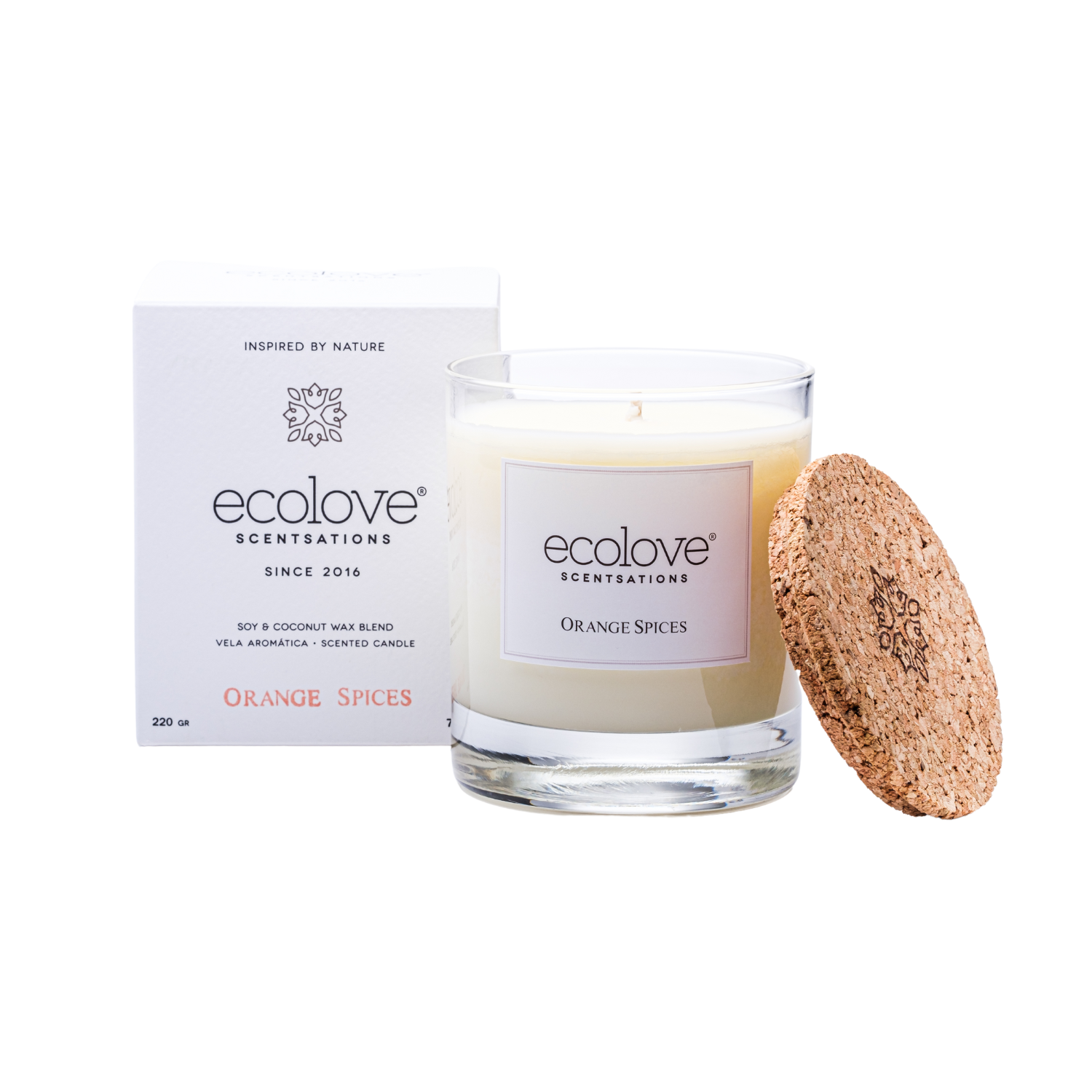 Ecolove Orange Spices Candle (Single Wick)