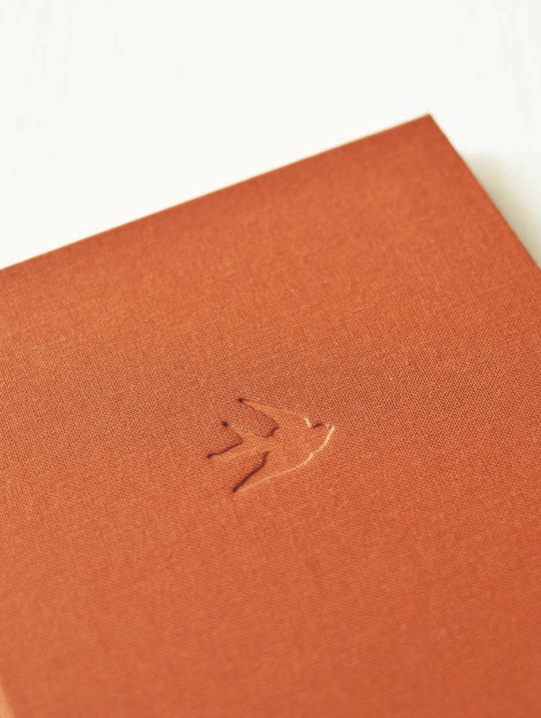 Beija Flor "Swallow" Hardcover Notebook // Burnt Orange