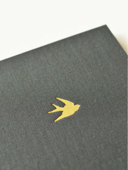 Beija Flor "Swallow" Hardcover Notebook // Grey