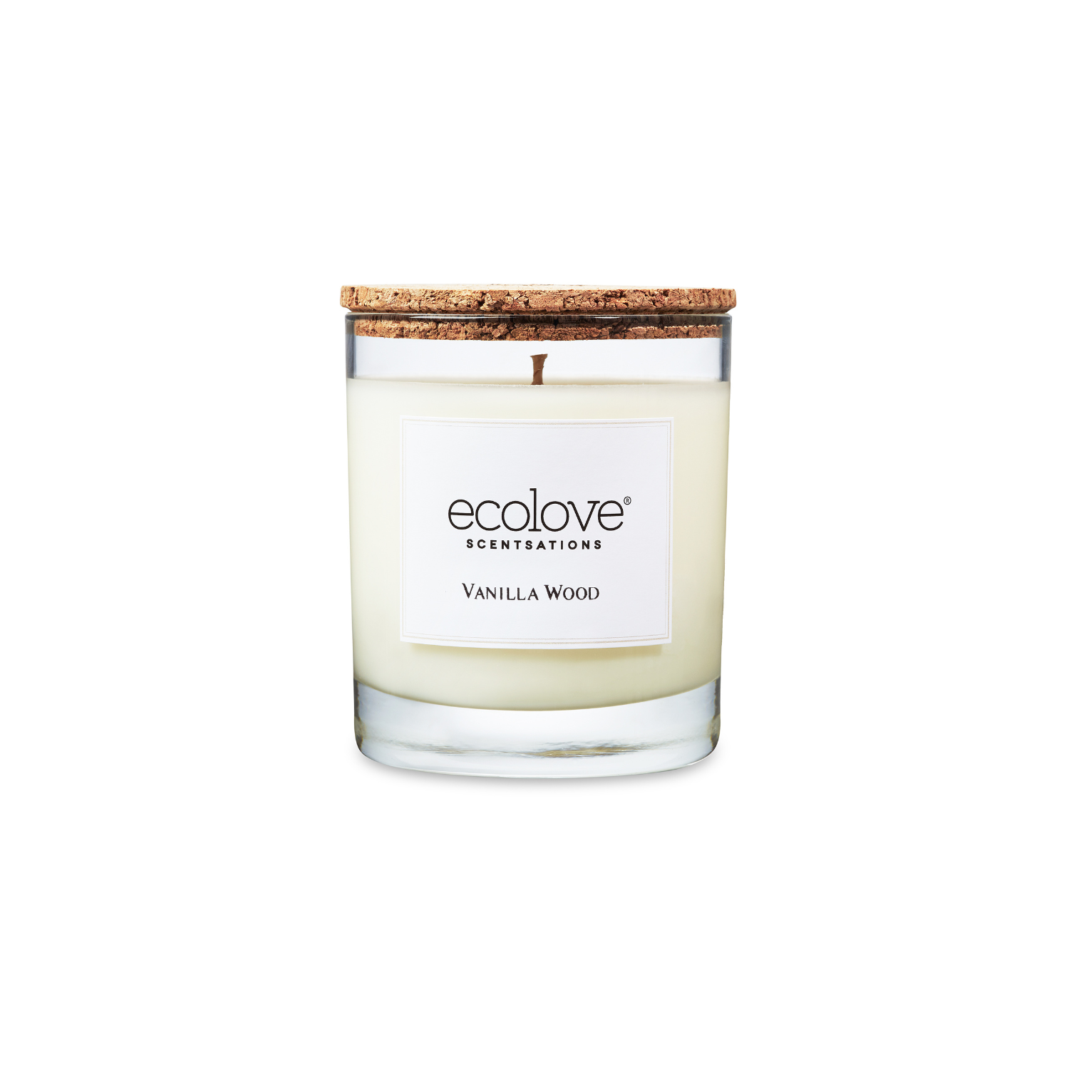 Ecolove Vanilla Wood Candle (Single Wick)